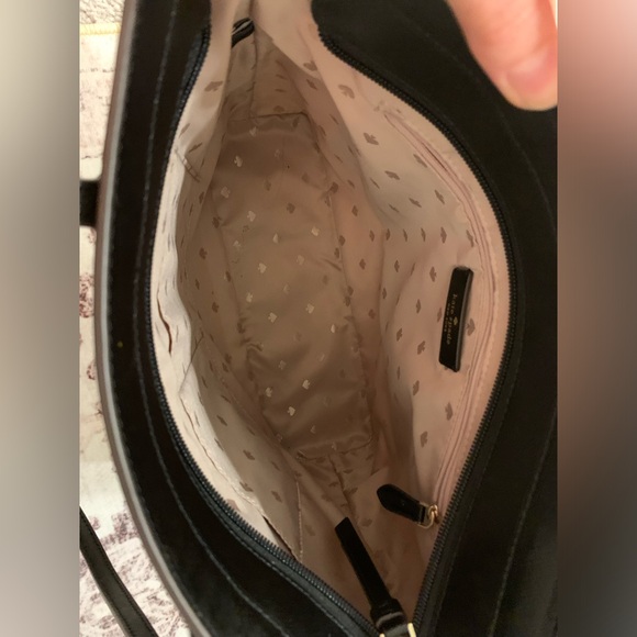 Kate Spade Beige & Black Floral Jana Leather Tote - Picture 14 of 15